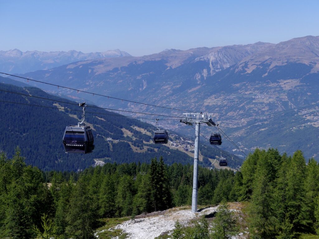 Beautiful Alps in Summer Gondola de Vallandry