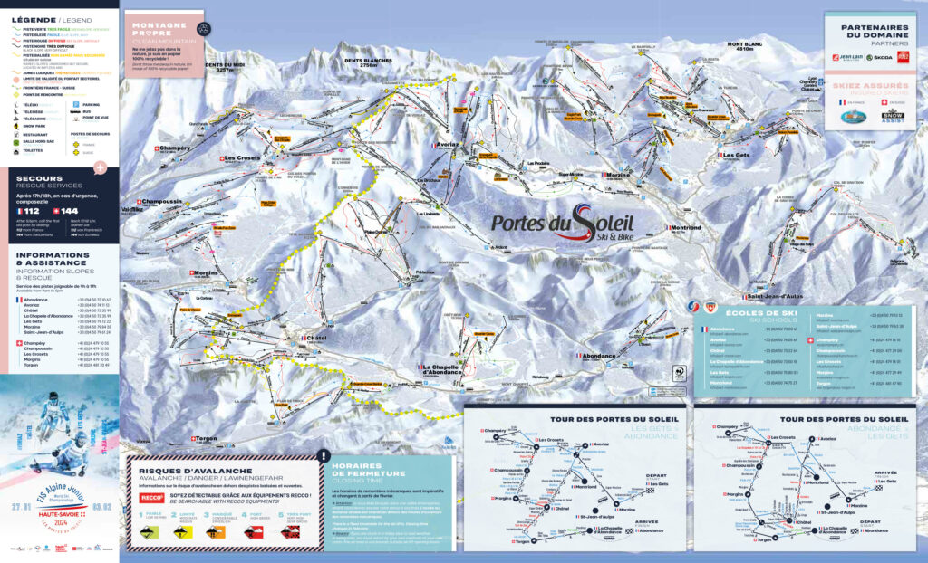 Portes du Soleil Piste Ski Map 2024